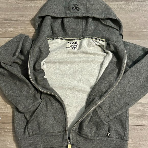 TNA Grey Hoodie with zipper - Picture 3 of 4